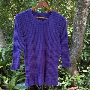 Lands' End Rich Purple Knit Sweater